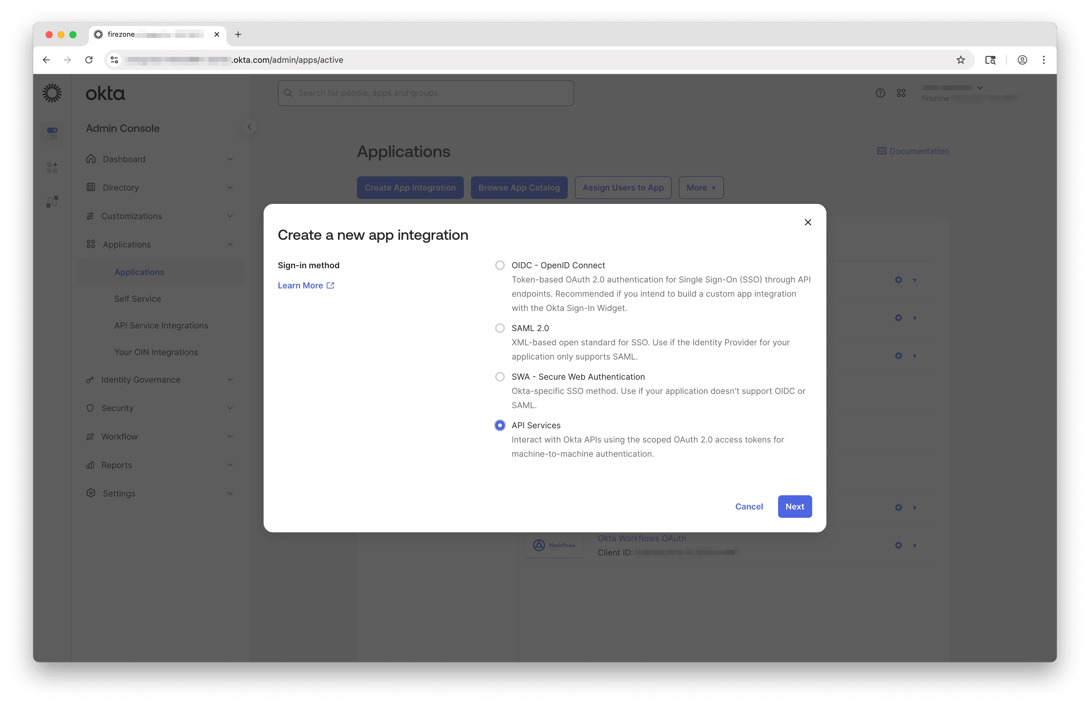 Okta create new role